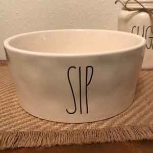 Rae Dunn XL SIP dog bowl